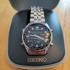 Vintage Seiko H021-7001 Digi Analog  Quartz -Chronograph Vollfunktionsfähig 