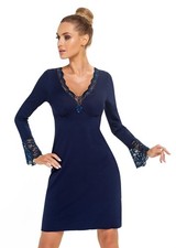 Donna Damen Langarm Nachthemd