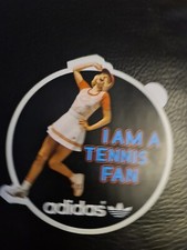 Alter Aufkleber Sport Fußball I AM A Tennis FAN Kleidung ADIDAS Frau Rock 