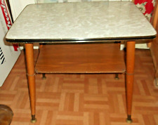 50er 60er Tisch mit Ablage Couchtisch Resopalplatte meliert mid century 50s  