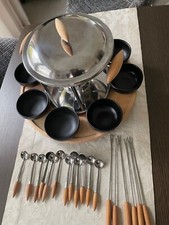 Fondueset- Karusell- 27teilig- 6 Personen, 8 Schälchen,6 Gabeln u. 12 Löffelchen