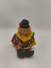 Harlequin Sitzender Clown Puppe Ca 17,5 Cm Hoch