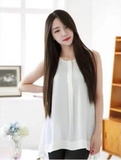 Dammen glatte Perücke mit