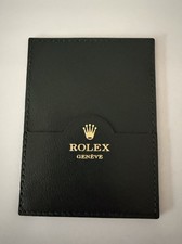 ROLEX Leather Pouch Etui Passport PAPERS Hülle Leder VINTAGE green Mappe Smooth