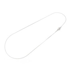 Vintageparts Schlangenkette 304 Edelstahl 1 mm – 45 cm - Karabinerverschluss 