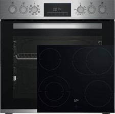 Beko Einbau Herd Set BBUM12328X 72 l Garraum + Glaskeramik Kochfeld  B Ware