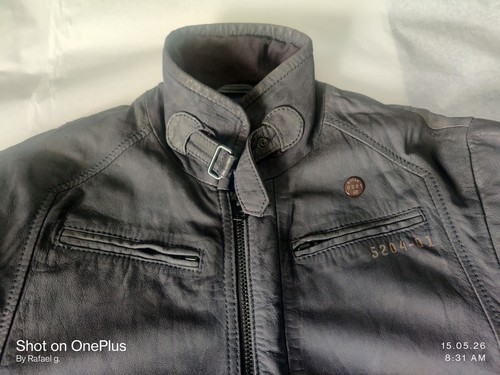 Gstar blaue lederjacke - blaue,
