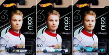 Nico Rosberg Set 3 Modellautos 2019 F1 Formula 1:64 Hot Wheels GGC34