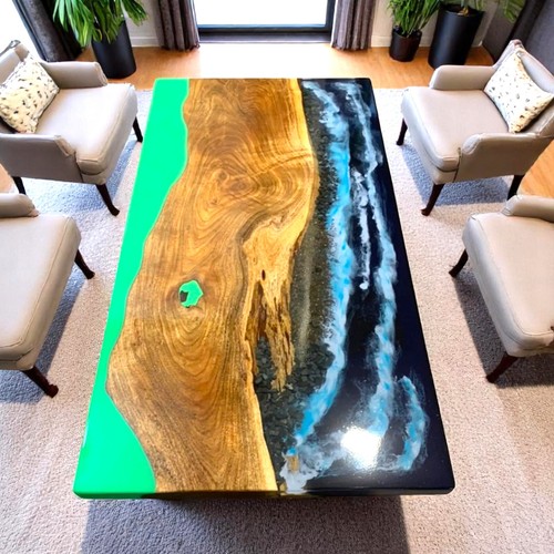 Esszimmer epoxid tisch holz - epoxid, tisch,