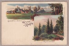 Ansichtskarte Harth - Zuglinie Gaschwitz nach Deuben / Weg nach Zwenkau - Litho