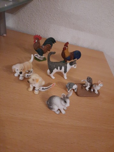 Schleich tiere hahn hund katze - hahn,