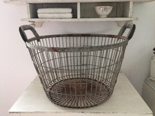 Alter Drahtkorb Kartoffelkorb Erntekorb Shabby Brocante Landhaus Vintage Garten