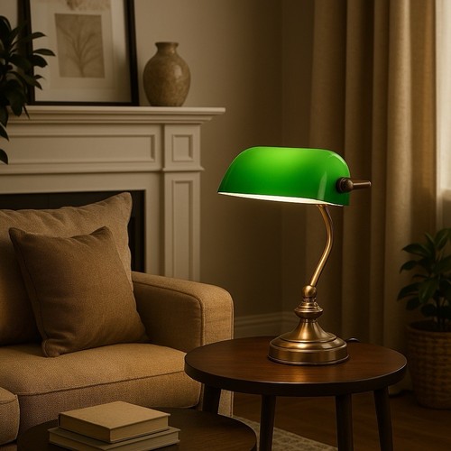 Vintage bankers lampe aus - vintage,
