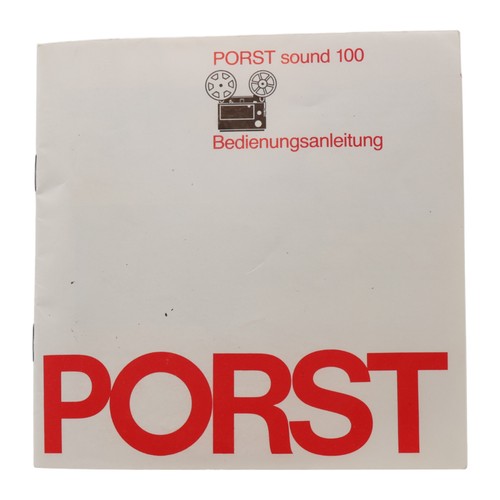 Bedienungsanleitung porst - bedienungsanleitung,