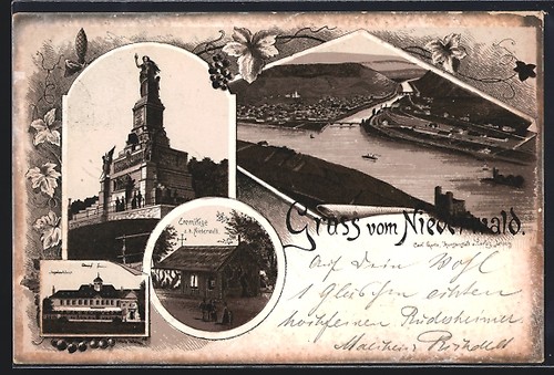 Lithographie niederwald - niederwald, /