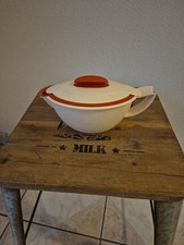 TUPPERWARE C130 THERMO-DUO THERMO-SAUCIERE MIT SOSSENLÖFFEL KARMESIN-ROT WEISS