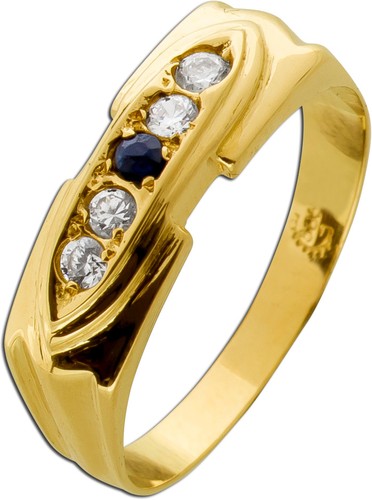 Saphirring gold 585 14k - saphirring, blauer
