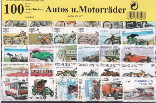 100briefmarken autos - autos, u