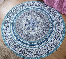 Rund Indischer Wandteppich Strandtuch Roundie Mandala Meditation Yoga Matte Boho