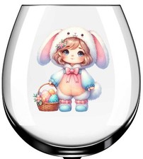 x12 Osterhase Mädchen Glas