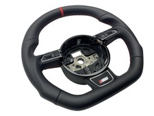 AUSTAUSCH Lenkrad Lederlenkrad Multifunktion AUDi Q5 8R Q7 4L  ABGEFLACHT S-Line
