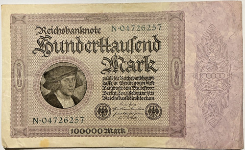 Deutsches reich 100000 mark - reich,