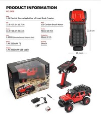 Wltoys 2428 4WD 1/24 RC Car, Crawler 2,4GHz, Off-Road wie AXIAL SCX24 und DF-4XS