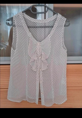 Damen bluse weiß schwarz - bluse, 34