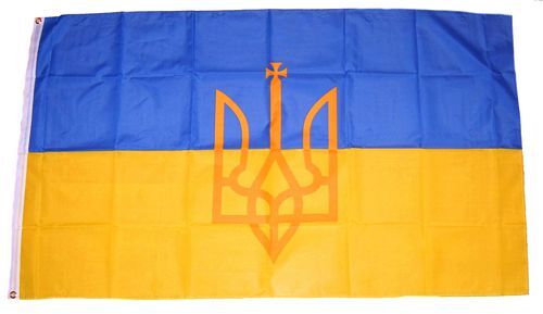 Fahne flagge ukraine wappen - flagge,