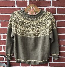 Pullover Island / Norweger, Hellbraun, Gr.L (42/44), Handgestrickt *Unikat*
