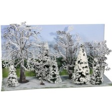 Heki 2101 Winterwald, 10 Bäume und Tannen 7-14 cm H0 + Neu