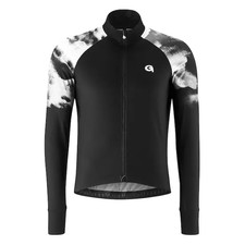 Gonso Herren Radtrikot Cuneo Shirt Langarm Rückentasche Stehkragen Schwarz Gr. L