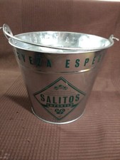 5 Stück SALITOS Imported Bier Eimer Eiseimer verzinkt mit Flaschenöffner