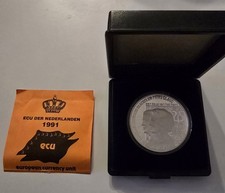 Niederlande, 25 ECU 1991, Hochzeit Beatrix + Claus, Silber, 25 gramm