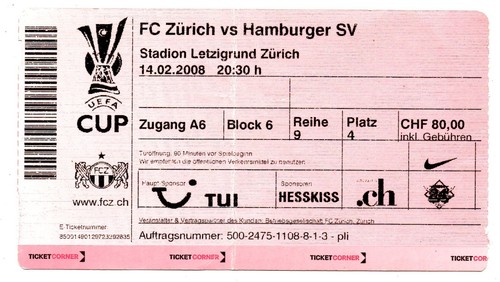 Ticket zürich - ticket, fc