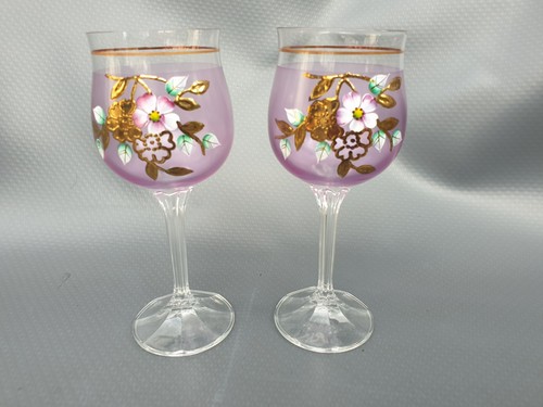 Glas weinglas handbemalt - 2,