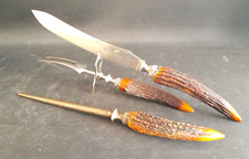 Altes Tranchierbesteck Hirschhorn  Zwilling um 1920 J.A. Henckels Besteck Messer