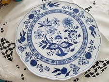 Lorenz Hutschenreuther Germany Porzellan Zwiebelmuster Tortenenplatte,ca  32 cm