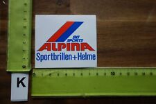 Alter Aufkleber Reise Wintersport Ski Schi ALPINA Sportbrillen Helme