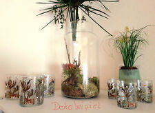 Windlicht Tischdeko Afrika Wilde Tiere Zebra Elefant Leopard Löwe Tischlicht