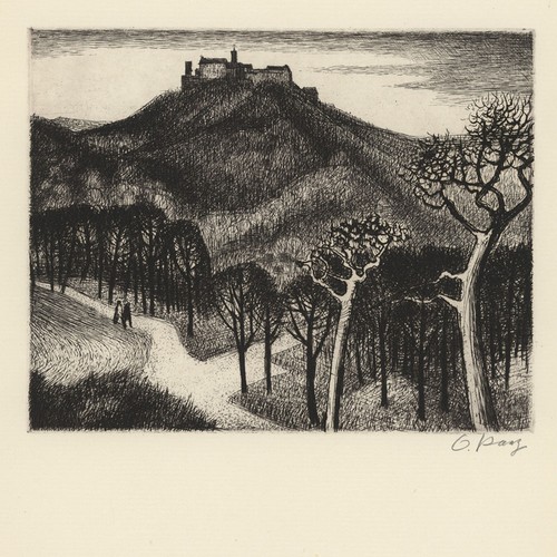 Otto paetz wartburg - wartburg, radierung