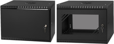 IT BUDGET 19" Netzwerkschrank 4HE/6HE/9HE/12HE 19" Rack Black Edition unmontiert