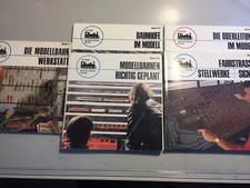 Kleine Modellbahn Reihe 5Stck.  Stellwerke, Signale Oberleitung,  Bahnhof Werkst