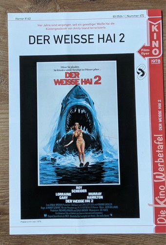 Kinowerbetafel der weiße hai - der,