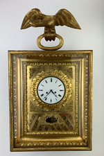 Antike Biedermeier Uhr Wanduhr Rahmenuhr um 1830 Österreich Holz Adler