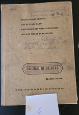 Ersatzteilliste Heidelberger  Tiegel 26 x 38cm