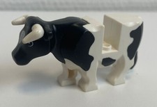 1x Lego Tier Kuh schwarz weiß
