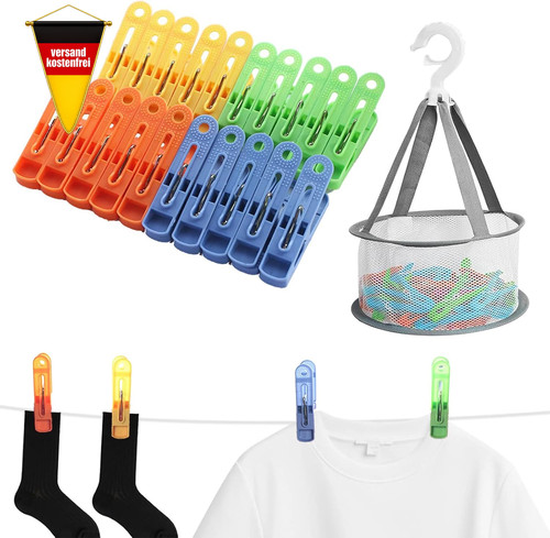 Bunte wäscheklammern set mit - bunte,