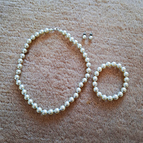 Perlenschmuck set kette - perlenschmuck-set,