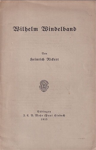 Wilhelm windelband rickert - wilhelm,